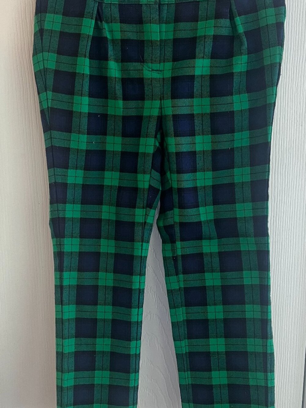 Janie and Jack Boys Green & Navy Blue Classic Plaid Pants Size 4